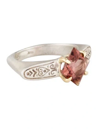 Pre-owned Steven Battelle Tourmaline Cocktail Ring In Multi