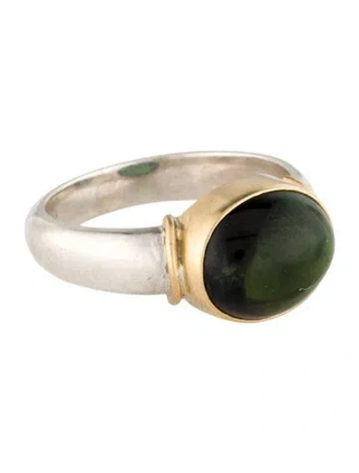 Pre-owned Steven Battelle Tourmaline Cocktail Ring In Multi