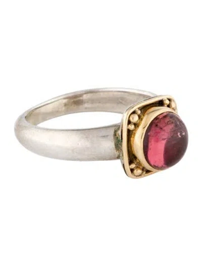 Pre-owned Steven Battelle Tourmaline Cocktail Ring In Multi