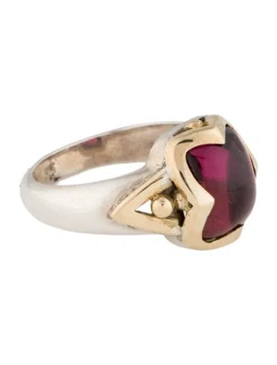 Pre-owned Steven Battelle Tourmaline Cocktail Ring In Multi
