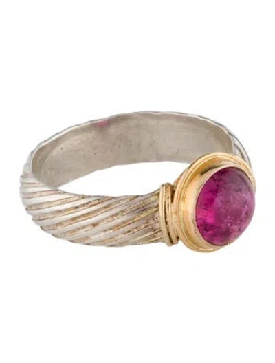 Pre-owned Steven Battelle Tourmaline Cocktail Ring In Multi
