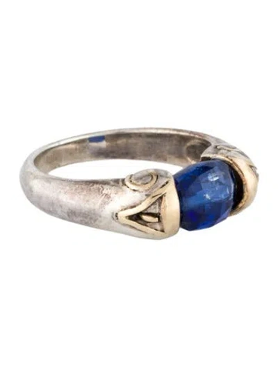 Pre-owned Steven Battelle Two-tone Kyanite Cocktail Ring In Multi
