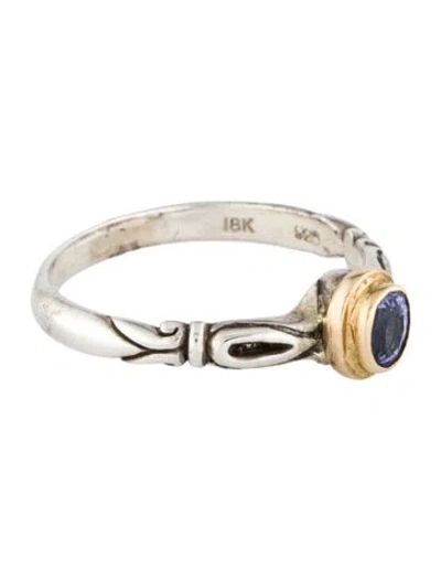 Pre-owned Steven Battelle Two-tone Tanzanite Cocktail Ring In Multi