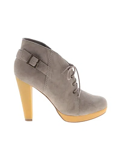 Pre-owned Steven By Steve Madden Ankle Boots In Gray