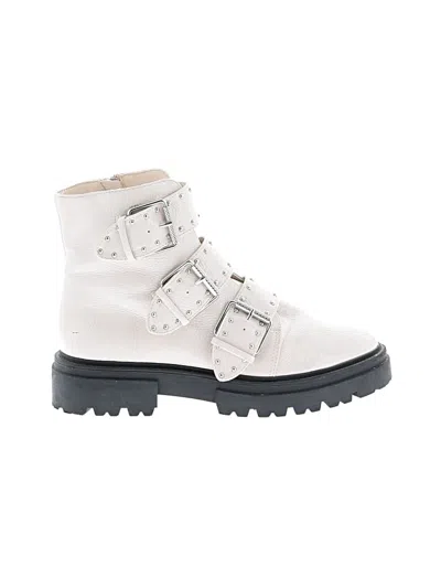 Pre-owned Steven By Steve Madden Ankle Boots In White