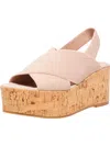 Steven By Steve Madden Caly Womens Knit Cork Platforms In Beige