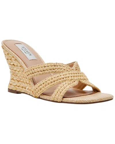 Steven By Steve Madden Winona Raffia Wedge Sandal In Neutral