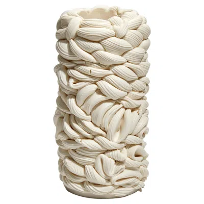 Pre-owned Steven Edwards Achromatic Fold In White Ii, A Parian Porcelain Vessel By