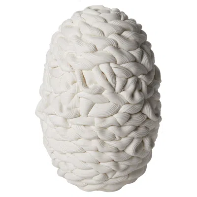 Pre-owned Steven Edwards Achromatic Fold In White Iii, A White Parian Porcelain Vessel By