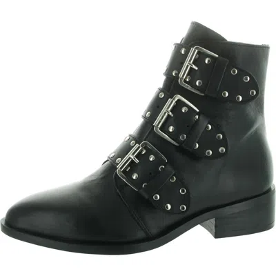 Steven Harmon Womens Strappy Synthetic Ankle Boots In Black