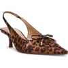 Steven New York Blume Pointed Toe Slingback Pump In Leopard