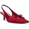 Steven New York Blume Pointed Toe Slingback Pump In Red