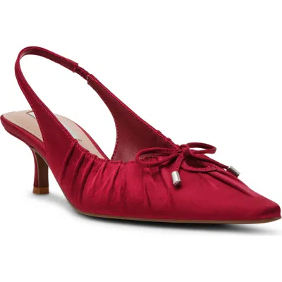 Steven New York Blume Pointed Toe Slingback Pump In Red