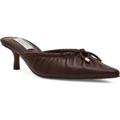 Steven New York Bonaie Kitten Heel Mule In Brown