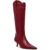 Steven New York Britt Western Pointed Toe Boot In Red