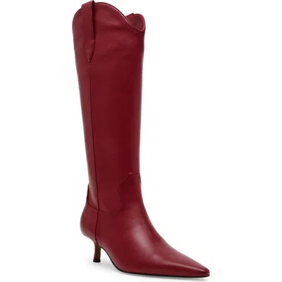 Steven New York Britt Western Pointed Toe Boot In Red