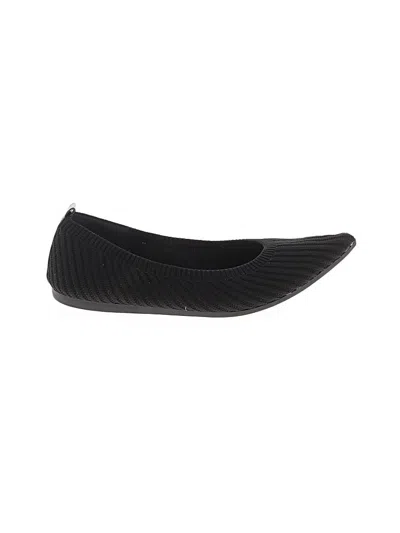 Pre-owned Steven New York Flats In Black