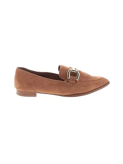 Pre-owned Steven New York Flats In Brown
