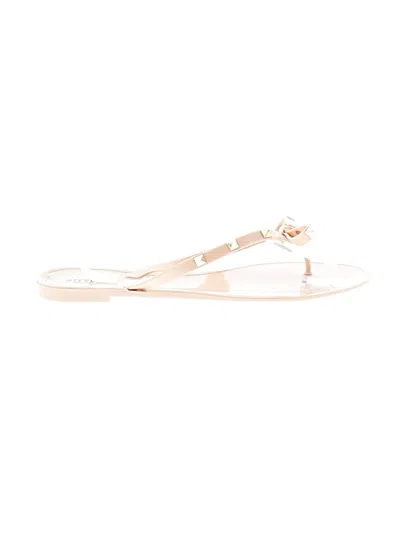 Pre-owned Steven New York Flip Flops In Ivory