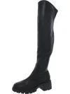 STEVEN NEW YORK HAISLEY WOMENS FAUX LEATHER LUGGED SOLE OVER-THE-KNEE BOOTS