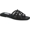 Steven New York Harlien Mesh Slide Sandal In Black