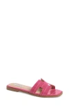 Steven New York Harlien Slide Sandal In Hot Pink Croc0