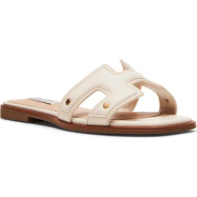 Steven New York Harlien Slide Sandal In Ivory/white