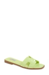 Steven New York Harlien Slide Sandal In Lime Croco