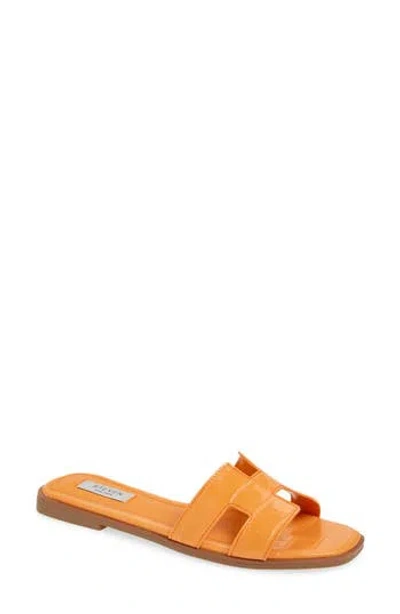 Steven New York Harlien Slide Sandal In Orange Croco