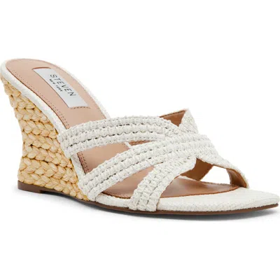 Steven New York Winona Wedge Sandal In White