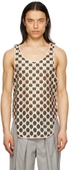Steven Passaro Green & Pink Pattern Tank Top In Rose / Vert