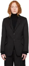 Steven Passaro Ssense Exclusive Black Blazer In Black