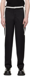 Steven Passaro Ssense Exclusive Black Tailored Trousers In Black / Grey