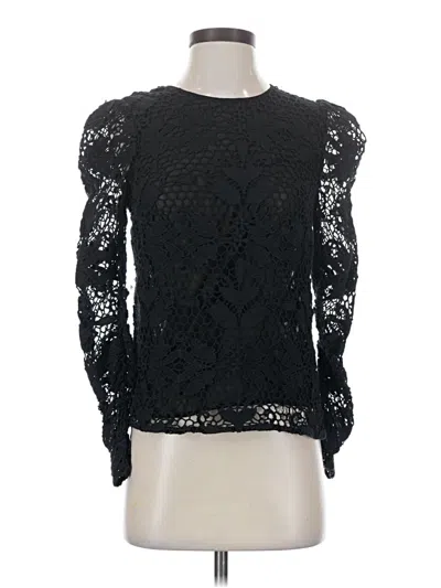 Pre-owned Stevie May Long Sleeve Top Black Boatneck Tops