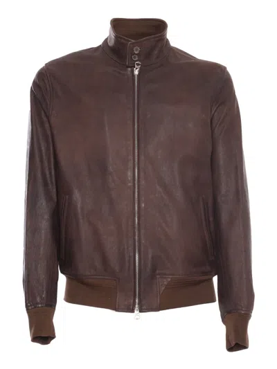 Stewart - Scettro Leather Jacket In Brown
