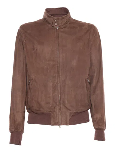 Stewart - Scettro Leather Jacket In Brown