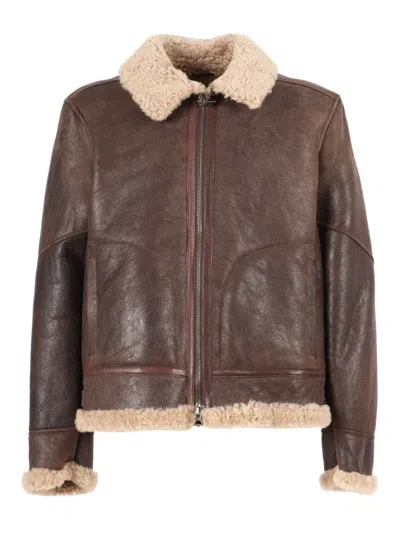 Stewart - Scettro Sylvester-aviator Shearling In Brown