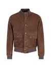 Stewart Buttoned Flap-pocket Suede Jacket In Metallic