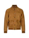 Stewart Button-up Suede Jacket In 브라운