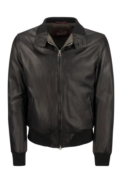 Stewart Colourado - Padded Leather Jacket In Black