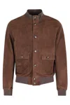 Stewart Buttoned Flap-pocket Suede Jacket In Brown