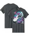 Stewart-haas Racing Team Collection Men's Heather Charcoal Sheldon Creed Friends Of Jaclyn Car T-shirt In Gray