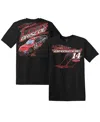 Stewart-haas Racing Team Collection Men's  Black Chase Briscoe 2023 #14 Mahindra T-shirt In Black