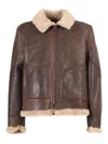 Stewart Giubbotto Garland Shearling In Brown
