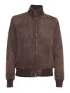 Stewart Jacket With Double Slider Zip, Barracuda Collar With 2buttons, In Brown