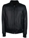 Stewart Leather Jacket In Black