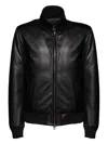 Stewart Leather Jacket In Black