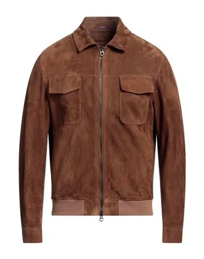 Stewart Man Jacket Brown Size L Leather