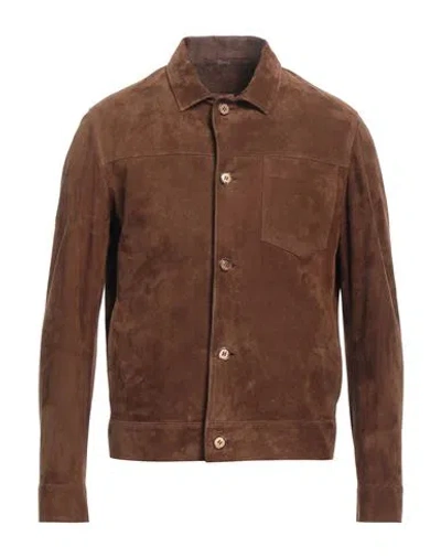 Stewart Man Jacket Brown Size Xl Leather