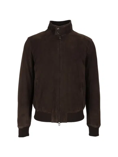 Stewart Nuvola Suede Jacket In Brown